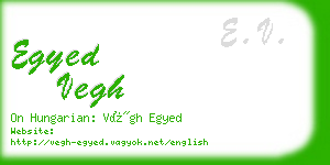 egyed vegh business card